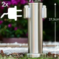 hofstein Catania Prises électriques d'extérieur Acier inoxydable