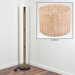 Luminaires Scandinaves-hofstein Cavaca Lampadaire Brun, Écru, Noir, 1 lumière