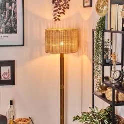 Luminaires Scandinaves-hofstein Cavaca Lampadaire Brun, Écru, Noir, 1 lumière