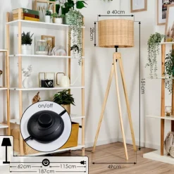 Luminaires Scandinaves-hofstein Cavaca Lampadaire Écru, 1 lumière