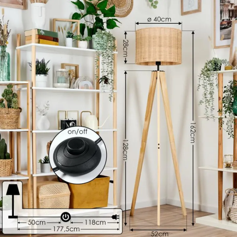 Luminaires Scandinaves-hofstein Cavaca Lampadaire Écru, 1 lumière