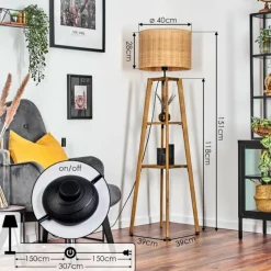 Luminaires Scandinaves-hofstein Cavaca Lampadaire Écru, 1 lumière