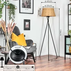 Luminaires Scandinaves-hofstein Cavaca Lampadaire Écru, 1 lumière