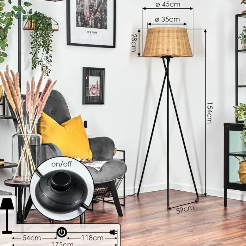 Luminaires Scandinaves-hofstein Cavaca Lampadaire Écru, 1 lumière