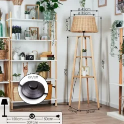 Luminaires Scandinaves-hofstein Cavaca Lampadaire Écru, 1 lumière