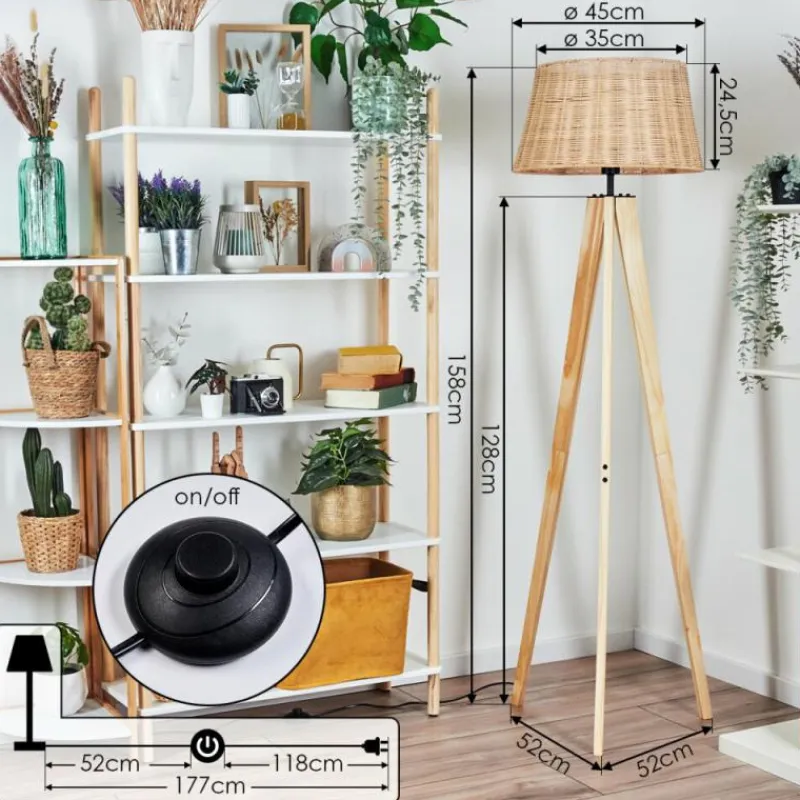 Luminaires Scandinaves-hofstein Cavaca Lampadaire Écru, 1 lumière