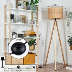 Luminaires Scandinaves-hofstein Cavaca Lampadaire Écru, 1 lumière