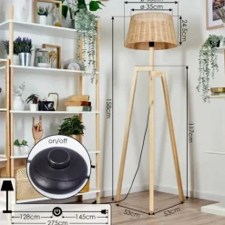 Luminaires Scandinaves-hofstein Cavaca Lampadaire Écru, 1 lumière