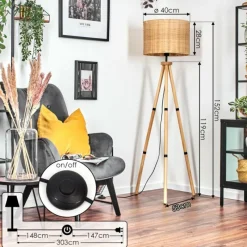 Luminaires Scandinaves-hofstein Cavaca Lampadaire Écru, 1 lumière