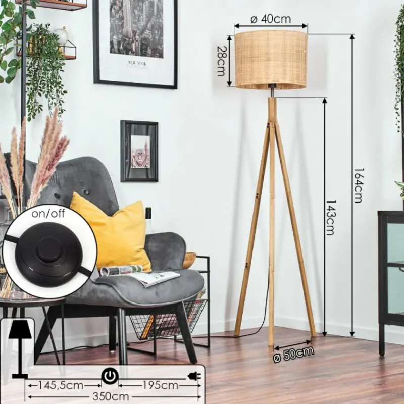 Luminaires Scandinaves-hofstein Cavaca Lampadaire Écru, 1 lumière