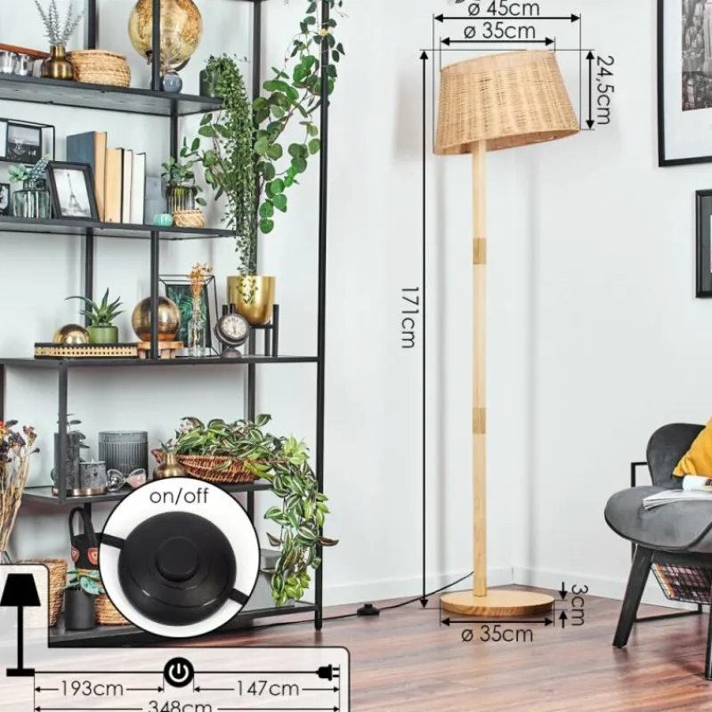 Luminaires Scandinaves-hofstein Cavaca Lampadaire Écru, 1 lumière