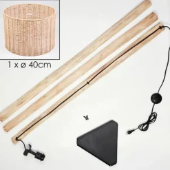 Luminaires Scandinaves-hofstein Cavaca Lampadaire Écru, Noir, 1 lumière