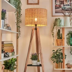 Luminaires Scandinaves-hofstein Cavaca Lampadaire Écru, Noir, 1 lumière