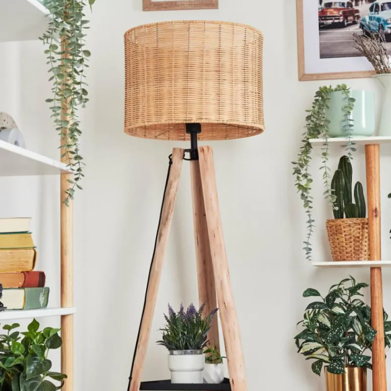 Luminaires Scandinaves-hofstein Cavaca Lampadaire Écru, Noir, 1 lumière