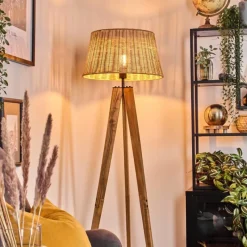 Luminaires Scandinaves-hofstein Cavaca Lampadaire Écru, Noir, 1 lumière