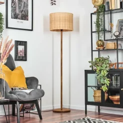 Luminaires Scandinaves-hofstein Cavaca Lampadaire Écru, Noir, 1 lumière