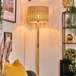 Luminaires Scandinaves-hofstein Cavaca Lampadaire Écru, Noir, 1 lumière