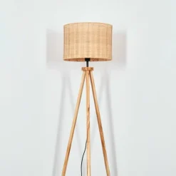 Luminaires Scandinaves-hofstein Cavaca Lampadaire Écru, Noir, 1 lumière