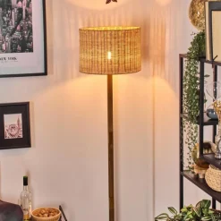 Luminaires Scandinaves-hofstein Cavaca Lampadaire Écru, Noir, 1 lumière