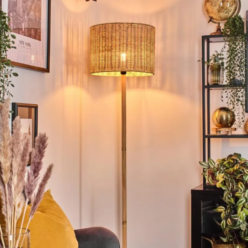 Luminaires Scandinaves-hofstein Cavaca Lampadaire Écru, Noir, 1 lumière