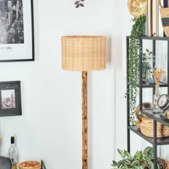 Luminaires Scandinaves-hofstein Cavaca Lampadaire Écru, Noir, 1 lumière