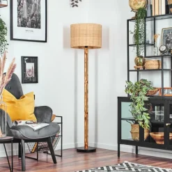 Luminaires Scandinaves-hofstein Cavaca Lampadaire Écru, Noir, 1 lumière