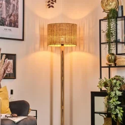 Luminaires Scandinaves-hofstein Cavaca Lampadaire Écru, Noir, 1 lumière