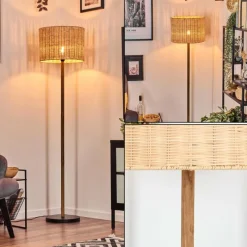 Luminaires Scandinaves-hofstein Cavaca Lampadaire Écru, Noir, 1 lumière