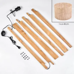 hofstein Cavaca Lampadaire, Liseuse Écru, Noir, 1 lumière