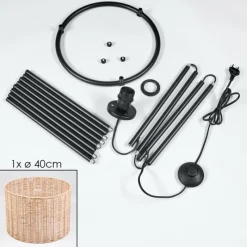 hofstein Cavaca Lampadaire, Liseuse Noir, 1 lumière