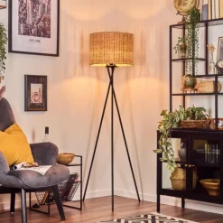 hofstein Cavaca Lampadaire Noir, 1 lumière