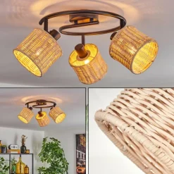 Luminaires Scandinaves-hofstein Cavaca Plafonnier Noir, 3 lumières