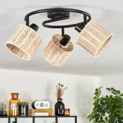 Luminaires Scandinaves-hofstein Cavaca Plafonnier Noir, 3 lumières