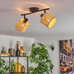 Luminaires Scandinaves-hofstein Cavaca Plafonnier Noir, 2 lumières