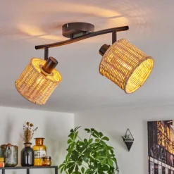 Luminaires Scandinaves-hofstein Cavaca Plafonnier Noir, 2 lumières