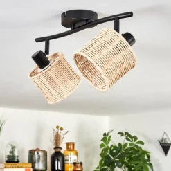 Luminaires Scandinaves-hofstein Cavaca Plafonnier Noir, 2 lumières