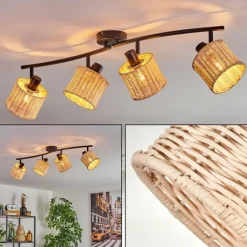 Luminaires Scandinaves-hofstein Cavaca Plafonnier Noir, 4 lumières