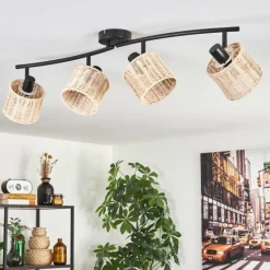 Luminaires Scandinaves-hofstein Cavaca Plafonnier Noir, 4 lumières