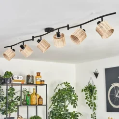 hofstein Cavaca Plafonnier Noir, 6 lumières
