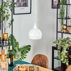 Luminaires Scandinaves-hofstein Ceira Suspension, Suspension Blanc, 1 lumière