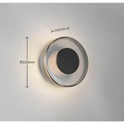 Suspension Verre Fumé-Luminaires Trio Celeste Applique murale LED Noir, 1 lumière