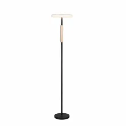 Suspension Verre Fumé-Luminaires Trio Celeste Lampadaire LED Noir, 1 lumière