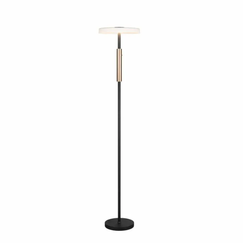 Suspension Verre Fumé-Luminaires Trio Celeste Lampadaire LED Noir, 1 lumière