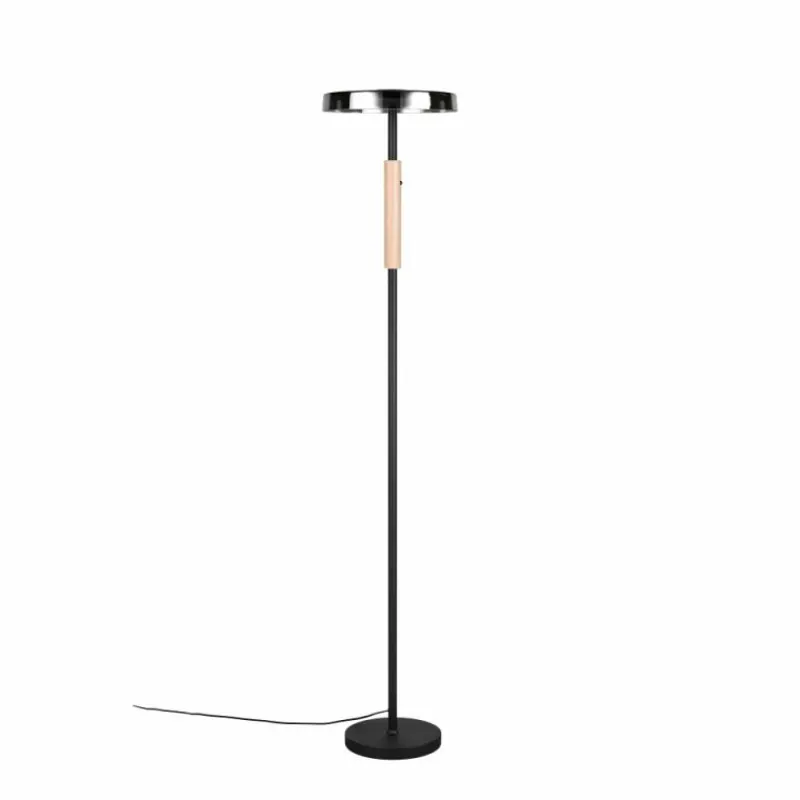 Suspension Verre Fumé-Luminaires Trio Celeste Lampadaire LED Noir, 1 lumière