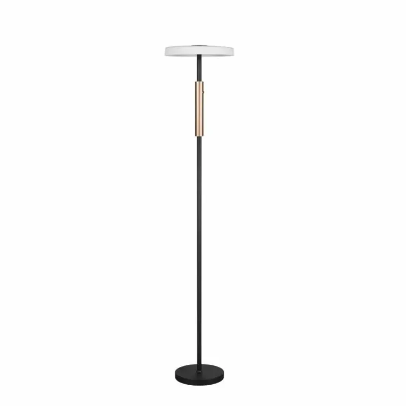 Suspension Verre Fumé-Luminaires Trio Celeste Lampadaire LED Noir, 1 lumière