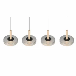 Suspension Verre Fumé-Luminaires Trio Celeste Suspension LED Noir, 1 lumière