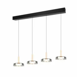 Suspension Verre Fumé-Luminaires Trio Celeste Suspension LED Noir, 1 lumière