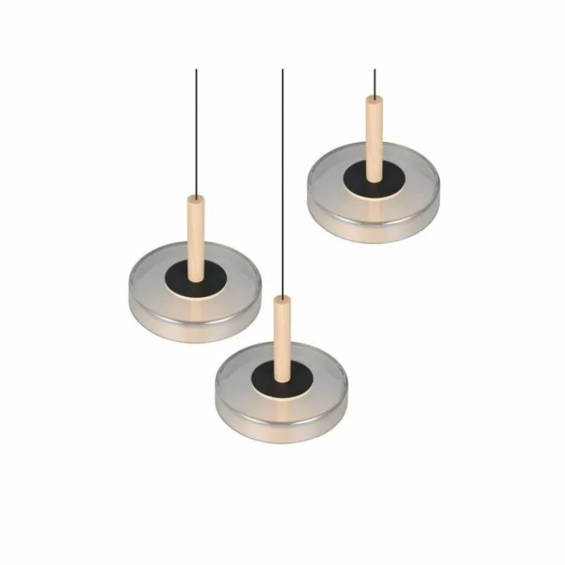Suspension Verre Fumé-Luminaires Trio Celeste Suspension LED Noir, 1 lumière