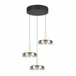 Suspension Verre Fumé-Luminaires Trio Celeste Suspension LED Noir, 1 lumière
