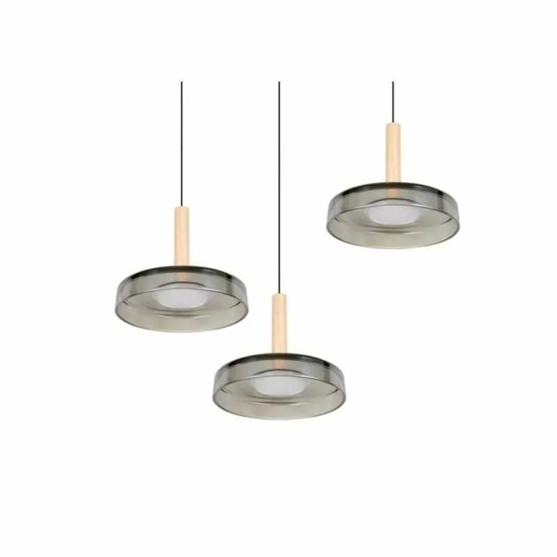 Suspension Verre Fumé-Luminaires Trio Celeste Suspension LED Noir, 1 lumière